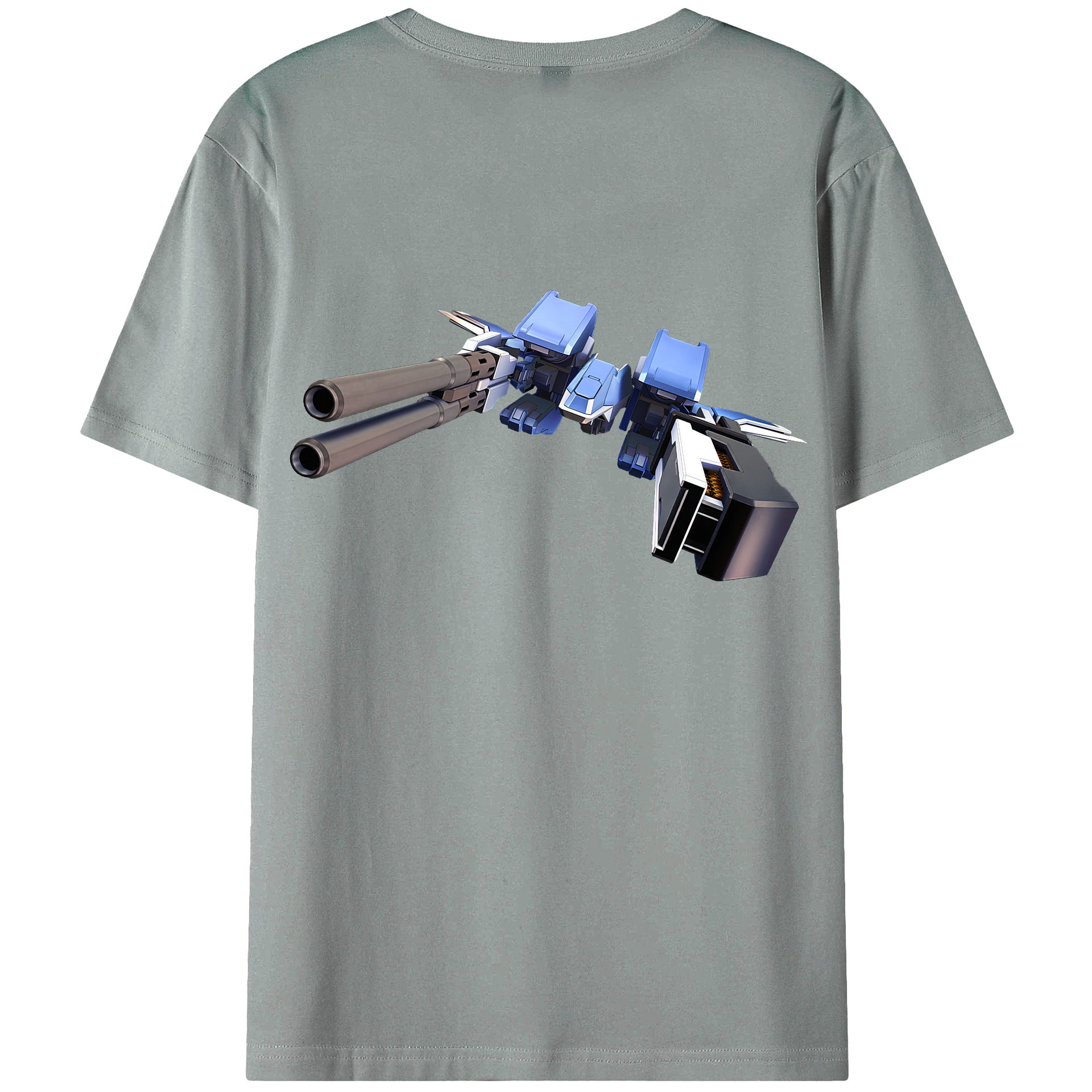 （画像用） 機動戦士ガンダム Mobile Suit Gundam 綿100％ メンズ半袖Tシャツ（バックプリント） 通気性